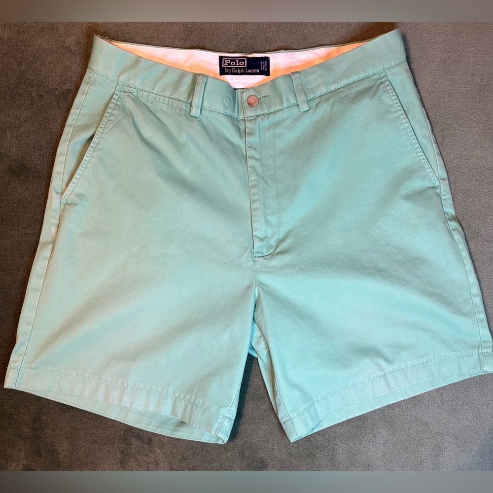 Ralph Lauren Polo Mint Green Chino Shorts, Size: 33. (5452)